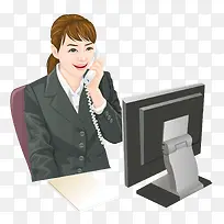 打电话的职员-空若网 打电话的职员-空若网