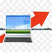笔记本电脑建筑背景-空若网 笔记本电脑建筑背景-空若网
