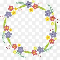 简约小花围成的花圈-空若网 简约小花围成的花圈-空若网