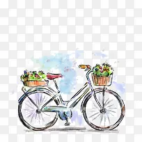 水彩自行车-空若网 水彩自行车-空若网