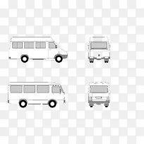 依维坷中巴车矢量图-空若网 依维坷中巴车矢量图-空若网