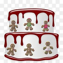 手绘白色奶油蛋糕-空若网 手绘白色奶油蛋糕-空若网