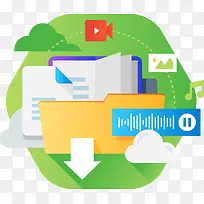 ��ƽppt����ʸ������廭-������