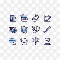 扁平化手机APP图标元素-空若网 扁平化手机APP图标元素-空若网