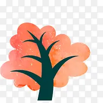 卡通扁平化树木装饰画-空若网 卡通扁平化树木装饰画-空若网