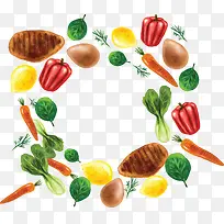 秋季丰收手绘蔬菜-空若网 秋季丰收手绘蔬菜-空若网