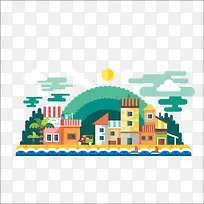 扁平化小村庄-空若网 扁平化小村庄-空若网