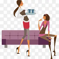 矢量扁平化性感的女秘书-空若网 矢量扁平化性感的女秘书-空若网