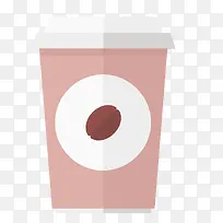 矢量一次性杯子粉色圆形-空若网 矢量一次性杯子粉色圆形-空若网