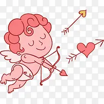 可爱爱神天使简笔画矢量图-空若网 可爱爱神天使简笔画矢量图-空若网