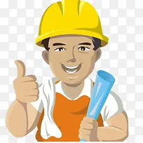 卡通建筑施工人员-空若网 卡通建筑施工人员-空若网