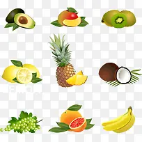矢量卡通水果素材-空若网 矢量卡通水果素材-空若网