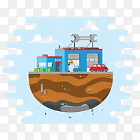 扁平化浮岛-空若网 扁平化浮岛-空若网