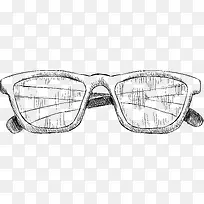 白色条纹手绘时尚眼镜-空若网 白色条纹手绘时尚眼镜-空若网