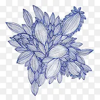 矢量圆珠笔画的抽象花纹-空若网 矢量圆珠笔画的抽象花纹-空若网