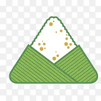 绿色三角形粽子美食元素-空若网 绿色三角形粽子美食元素-空若网