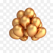 金色轻巧气球-空若网 金色轻巧气球-空若网