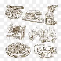 矢量手绘食物合集-空若网 矢量手绘食物合集-空若网