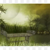 古代上水画摄影模板-空若网 古代上水画摄影模板-空若网