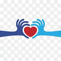 彩色爱心手势矢量素材-空若网 彩色爱心手势矢量素材-空若网