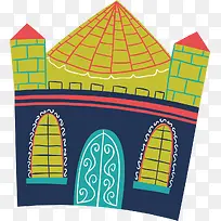 手绘多彩城堡-空若网 手绘多彩城堡-空若网