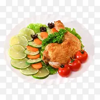 盘子里的鸡腿食物-空若网 盘子里的鸡腿食物-空若网