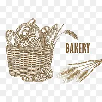 面包素描插画-空若网 面包素描插画-空若网
