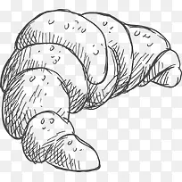 面包食物线稿-空若网 面包食物线稿-空若网