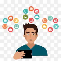 一个正在看手机的人-空若网 一个正在看手机的人-空若网