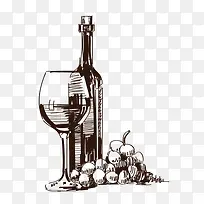 线稿红酒杯子-空若网 线稿红酒杯子-空若网