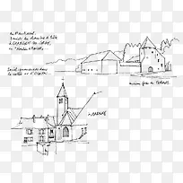 卡通风景线稿-空若网 卡通风景线稿-空若网