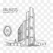 手绘风景线稿-空若网 手绘风景线稿-空若网