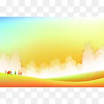 手绘秋季促销风景海报-空若网 手绘秋季促销风景海报-空若网