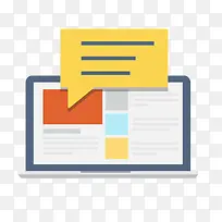 卡通笔记本电脑对话框-空若网 卡通笔记本电脑对话框-空若网