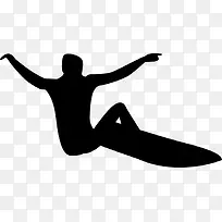 自由冲浪剪影矢量素材-空若网 自由冲浪剪影矢量素材-空若网