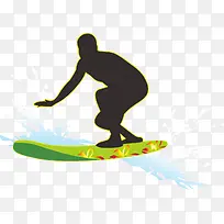 冲浪人物剪影-空若网 冲浪人物剪影-空若网