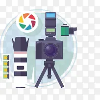 矢量扁平化摄影元素-空若网 矢量扁平化摄影元素-空若网