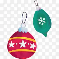 圣诞节红绿色圣诞球-空若网 圣诞节红绿色圣诞球-空若网