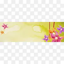 花朵与水彩污渍-空若网 花朵与水彩污渍-空若网