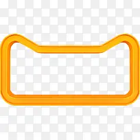 橙色天猫形状装饰边框-空若网 橙色天猫形状装饰边框-空若网