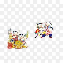 可爱小孩敲锣打鼓-空若网 可爱小孩敲锣打鼓-空若网