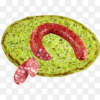 蔬菜饼夹腊肠-空若网 蔬菜饼夹腊肠-空若网