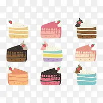 矢量卡通可爱蛋糕合集-空若网 矢量卡通可爱蛋糕合集-空若网