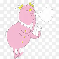 吹泡泡的小孩矢量-空若网 吹泡泡的小孩矢量-空若网