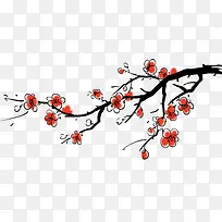 梅花背景PNG矢量元素-空若网 梅花背景PNG矢量元素-空若网