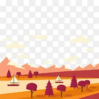 秋天的小河流风景-空若网 秋天的小河流风景-空若网