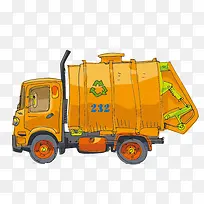黄色垃圾车-空若网 黄色垃圾车-空若网