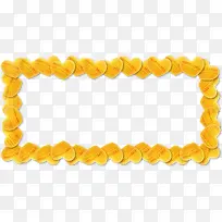 黄色爱心长方形-空若网 黄色爱心长方形-空若网