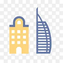 世界各地地标建筑帆船酒店矢量元-空若网 世界各地地标建筑帆船酒店矢量元-空若网
