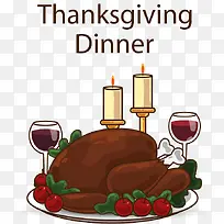 食物烛光晚餐矢量免费下载-空若网 食物烛光晚餐矢量免费下载-空若网